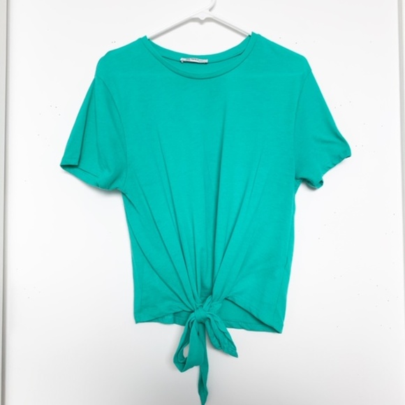 Zara Tie Front Every Day Tee - Picture 1 of 5